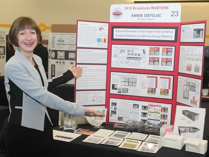 Annie OstojicI (13) designed a more energy-efficient microwave.