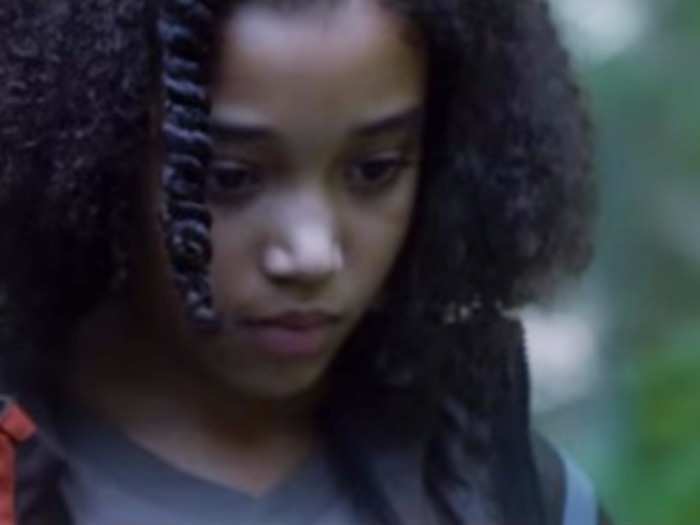 Amandla Stenberg plays Rue, who