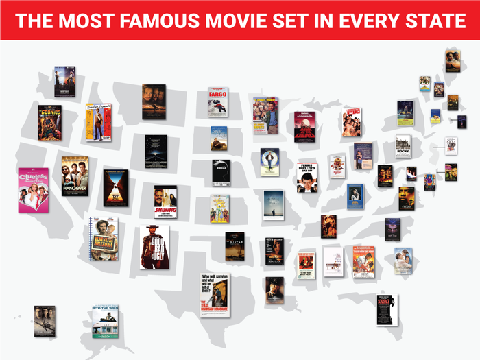 The most famous movie set in every state