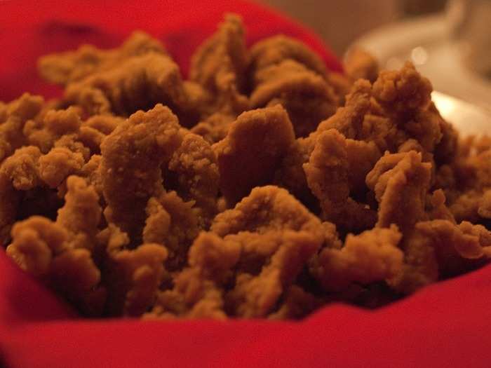 COLORADO: Feast on some light, crispy, and protein-rich Rocky Mountain Oysters (also known as Prairie Oysters)... aka fried bull calf testicles.