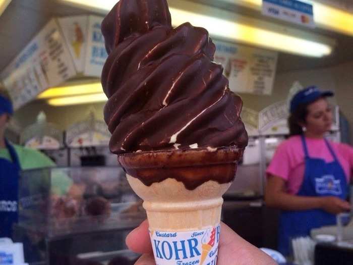 DELAWARE: The best frozen custard on the Rehoboth Beach boardwalk is the original Kohr Brothers Frozen Custard. One cone, and you