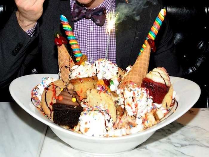 NEVADA: When in Vegas, go big or go home — even when it comes to dessert. Gluttons can order the King Kong sundae from The Sugar Factory, which comes with 24 scoops of ice cream, chocolate martinis, and a double chocolate chip cookie and mint ice cream sandwich.