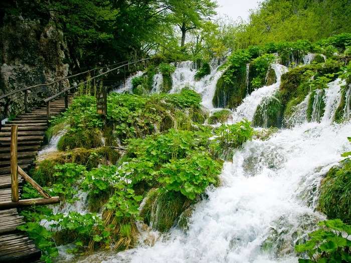 Explore the waterfalls of Plitvice Lakes National Park, the largest national park in Croatia.