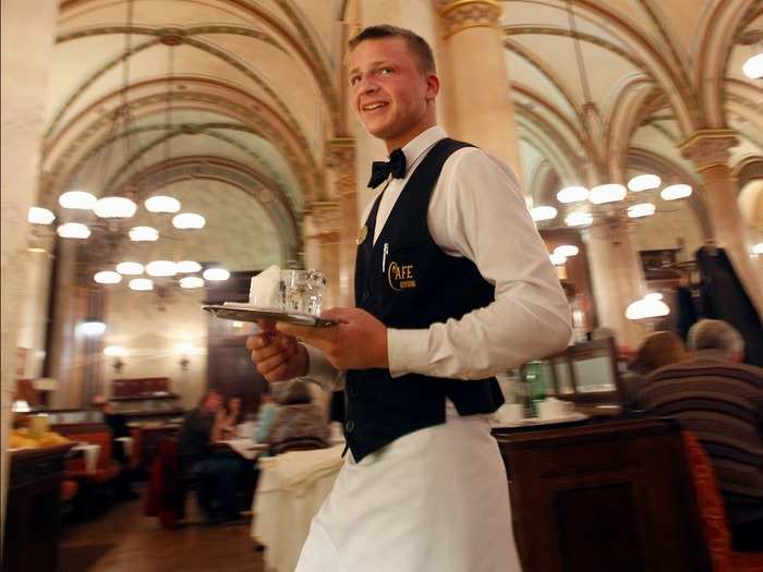 Linger over a strong cup of coffee and a rich, chocolatey Sachertorte at a cafe in Vienna, Austria.