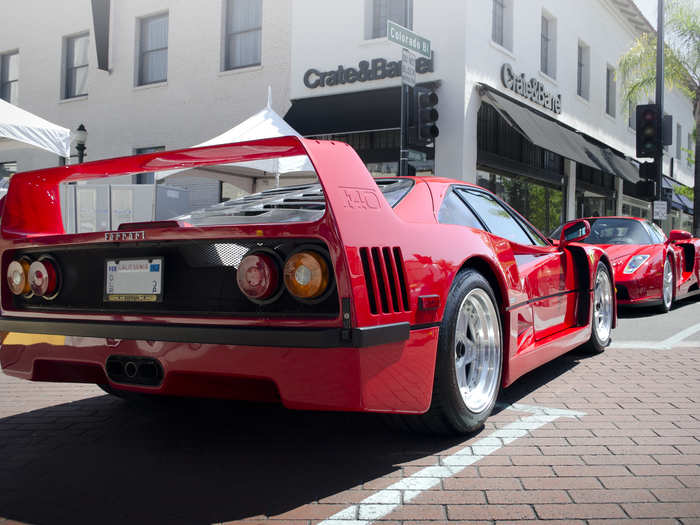 Sold from 1987 to 1992, the F40 was a no-nonsense race car for the road, with no luxury touches to speak off. But with a 478-horsepower, twin-turbocharged V8 and a top speed of 201 mph on tap, who needs luxury?