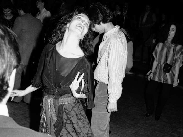 But the dancing was just as important as the social scene. Pictured here is Margaret Trudeau, the estranged wife of former Canadian Prime Minister Pierre Trudeau, dancing the night away in 1978. She and the prime minister would divorce in 1984.