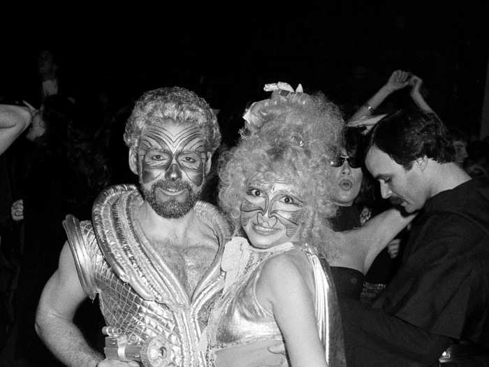 Halloween was a huge event at Studio 54. Here, Halloween revelers dance the night away at a party on October 31, 1977.