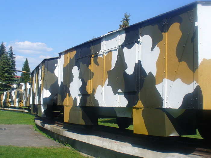 This is is a replica of a Slovakian armored train, now situated near Zvolen, Slovakia.