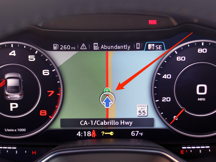 The virtual cockpit features these digital gauges, which look great. The vibrant readout is sharp, but there are some drawbacks.