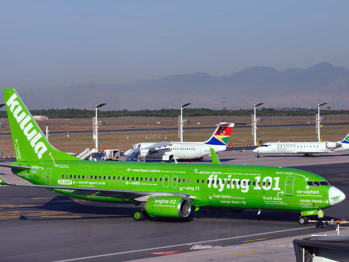 6. Kulula: This South African low-cost carriers has built quite a reputation for interesting liveries, but its best effort so far is the 