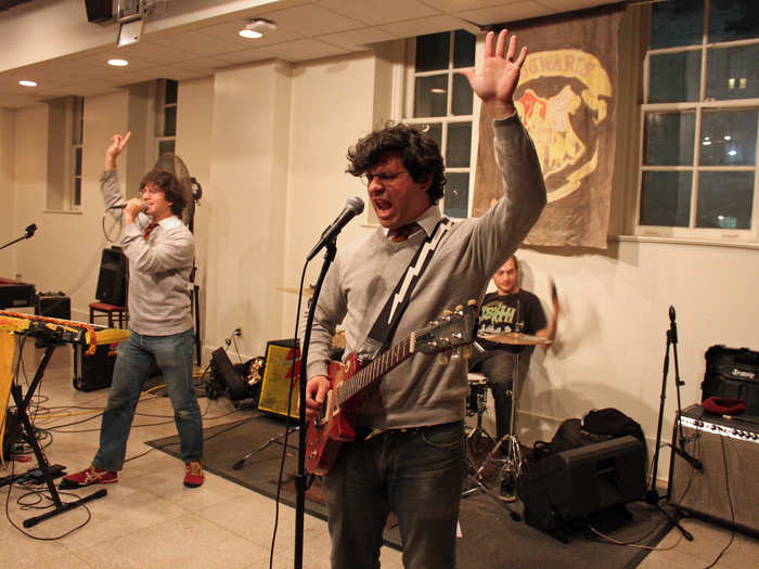 The festival finale was a concert, featuring the first-ever "Wizard Rock" band Harry and the Potters. The talented trio entertained with comedic punk rock songs like "Save Ginny Weasley from the Basilisk." It was the perfect end to the magical weekend.