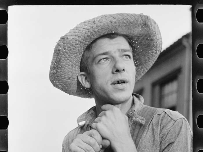 This steelworker in Midland, Pennsylvania, also does some farming part-time.