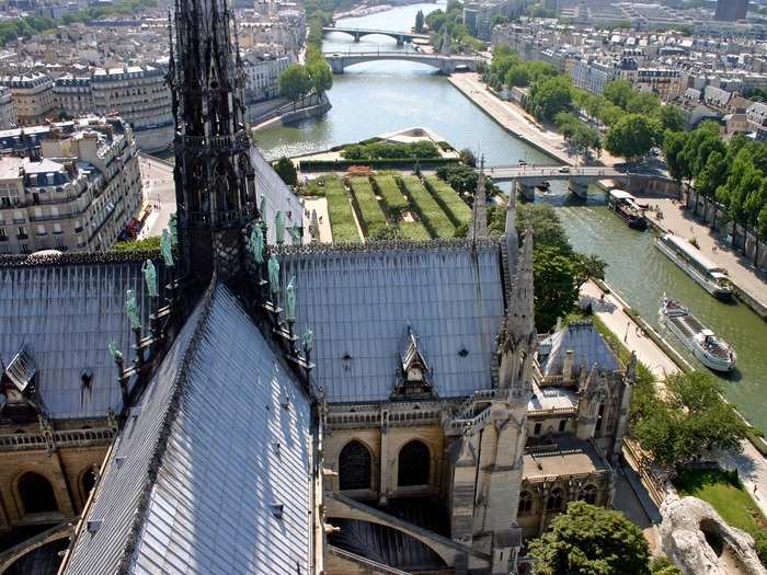 As we ascended to the top of Notre Dame, we saw the Gothic church from a different perspective. Trying to spot the details that can