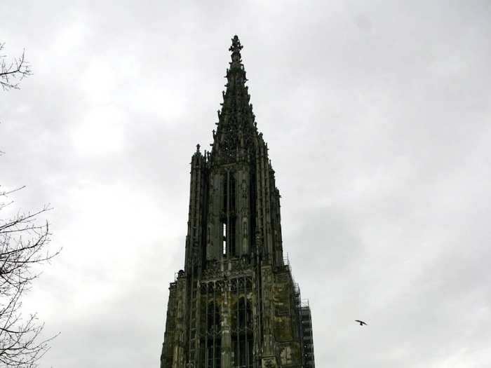 There was one trip that we planned entirely around climbing a church. On a gloomy Saturday, we drove to Ulm, Germany, to climb the Ulmer Münster steeple. Rising 530 feet, it is the tallest in the world.