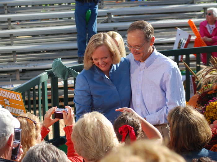 Whitman famously ran for California governor on the Republican ticket in 2010 and lost to Jerry Brown. She spent more of her own money on the race than any other self-funded political candidate in U.S. history at the time — $144 million of her own out of the $178.5 million raised including donors.