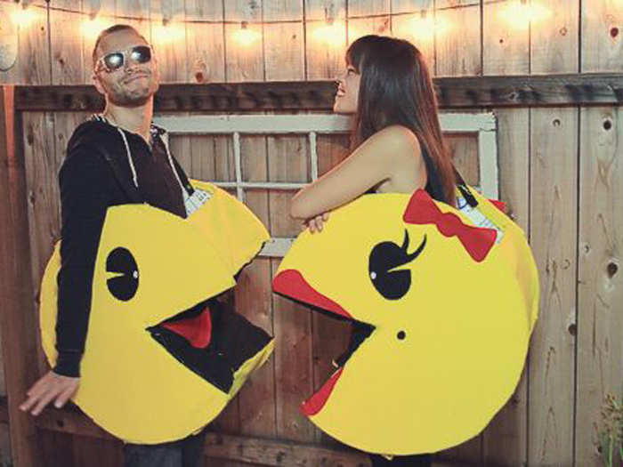 Couples are loving the idea of DIY Mr. and Ms. Pac-Man costumes.