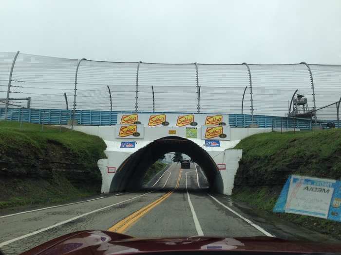 Race day! To enter the Glen, you drive under this bridge. That