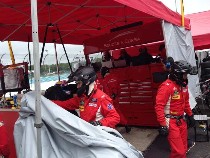 The Ferrari brain trust is monitoring the performance of its teams and devising strategy.
