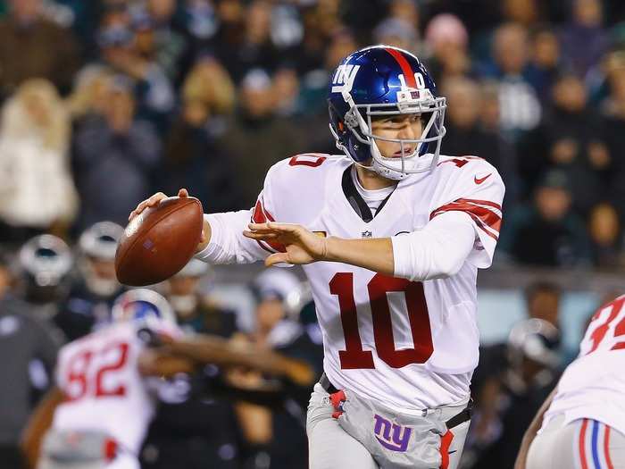 10. Eli Manning, New York Giants
