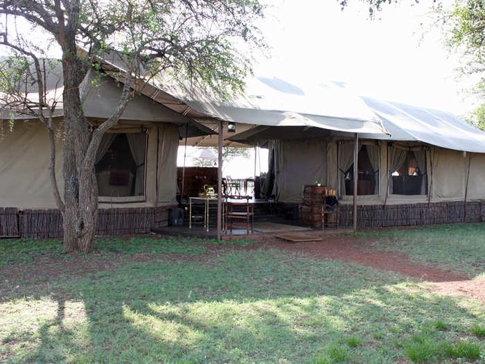 The place seemed to blend in with the scenery. From the kitchen to the guest rooms, the entire camp is actually made of thick canvas.