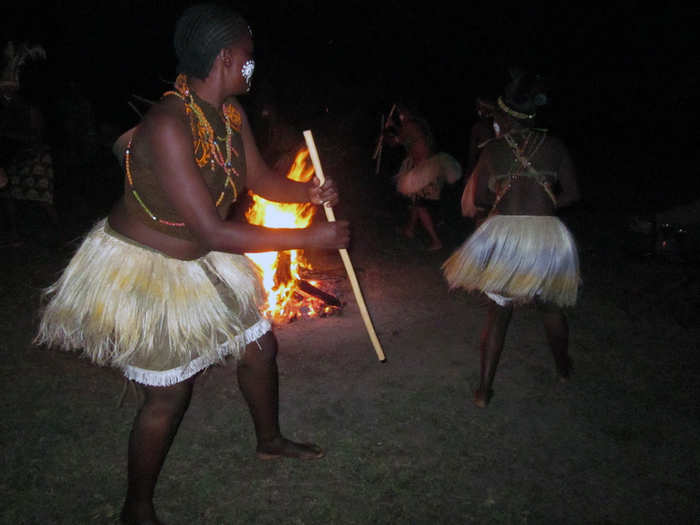 A group of dancers from a local tribe surprised the guests with a performance.