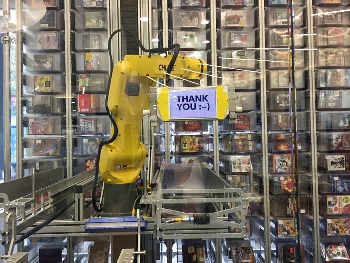 I looked at her, and she said "thank you" through the glass. The experience of interacting with robot in a store was pleasantly satisfying. I expected not to like it, but Chloe