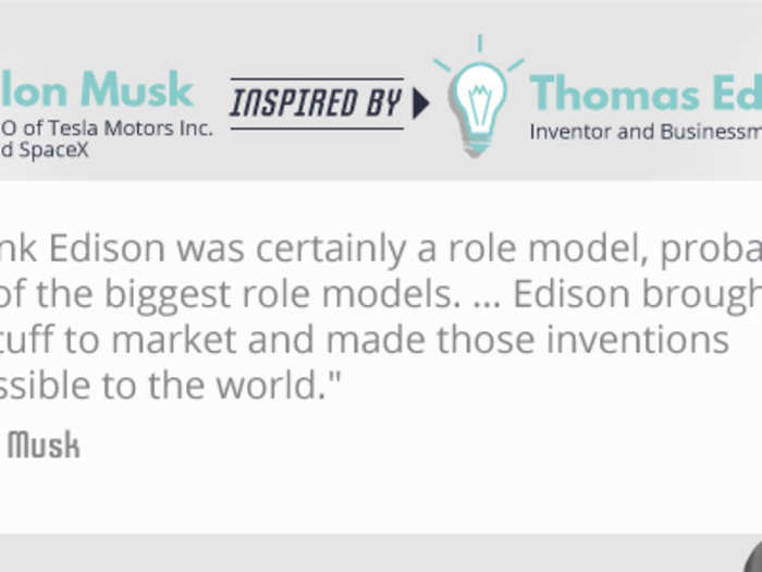 Hello again, Thomas Edison. The mind behind the Tesla and SpaceX respects the mind behind the lightbulb and the motion-picture camera.