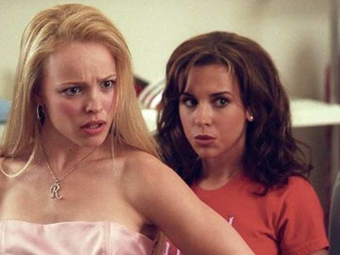 Rachel McAdams ruled the Plastics as high school queen bee, Regina George, in "Mean Girls."