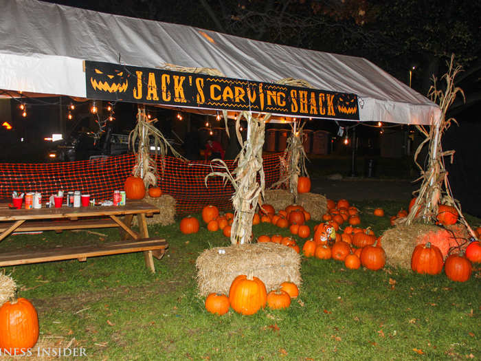 They had a pumpkin carving shack booth, too, although I didn