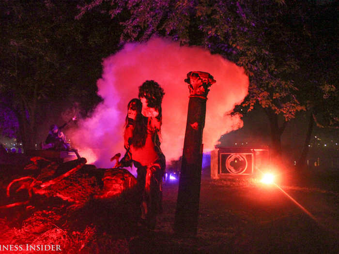 At this stop on the ride, a group started dancing. It soon turned into a seance, and someone