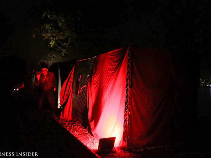 Next up was an entertainer who presented us with his creatures, whom he had trapped in cages.