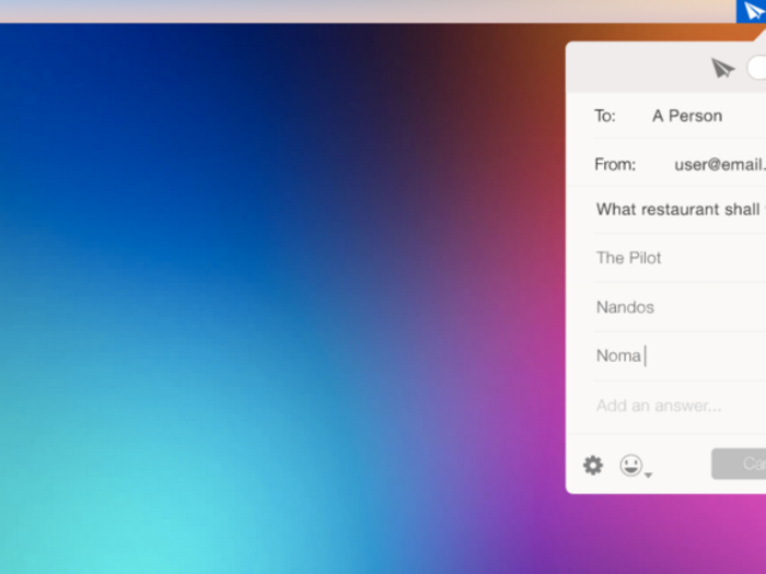 Dart lets you fire off pre-written emails from your menu bar.