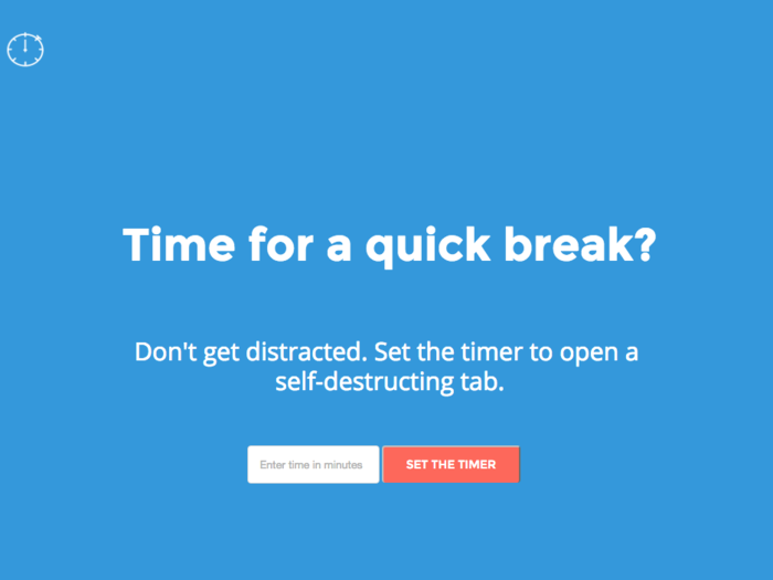 Take a Five creates a self-destructing browser tab to limit your procrastination.