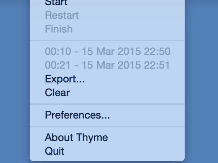 Thyme is a simple timer that