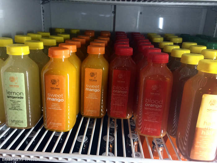 They bottle their own juice drinks, with delicious options like lemon gingerade, sweet mango, blood orange lemonade, black tea, and a lemonade and tea half-and-half.