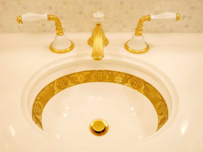 The Plaza is also the only hotel in the world to offer 24-karat-gold-plated sinks and fixtures by Sherle Wagner.