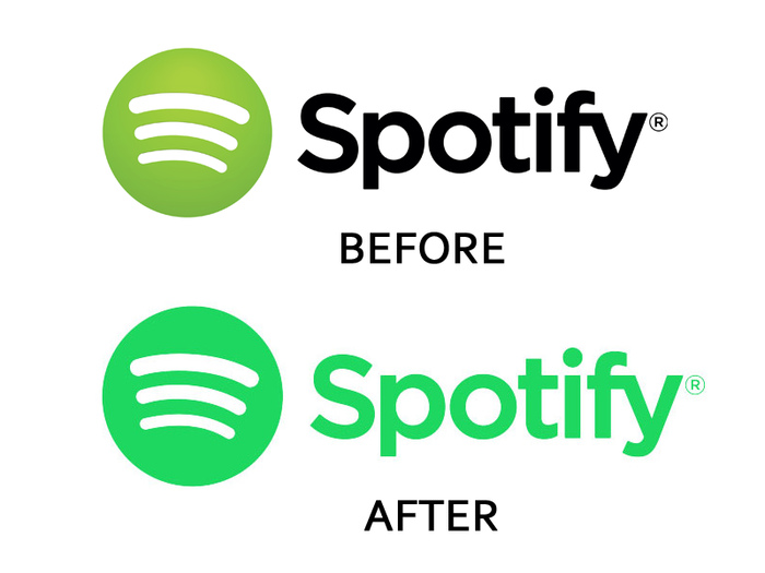 Music streaming service Spotify underwent a much-needed logo update in 2013, and this year Collins gave it a fresh color scheme change accompanied by alternate color schemes that brought it beyond green.