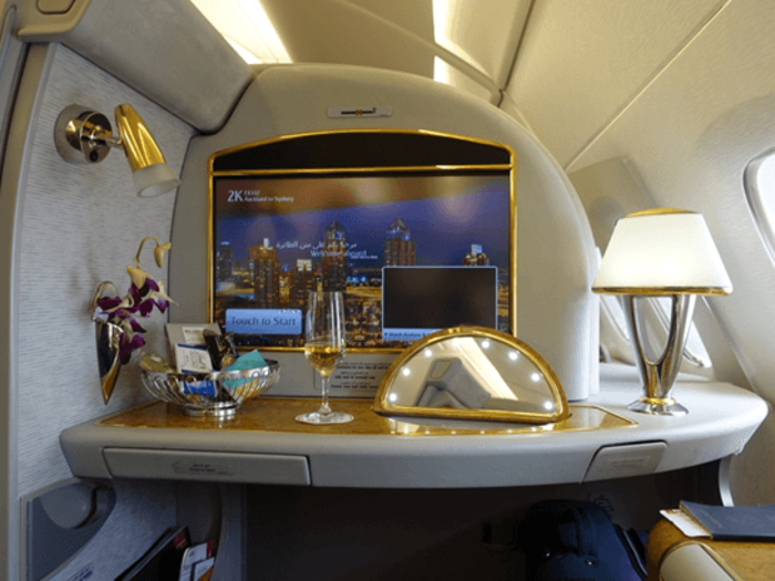 Emirates designed each First Class Suite to feel like a personal living space.