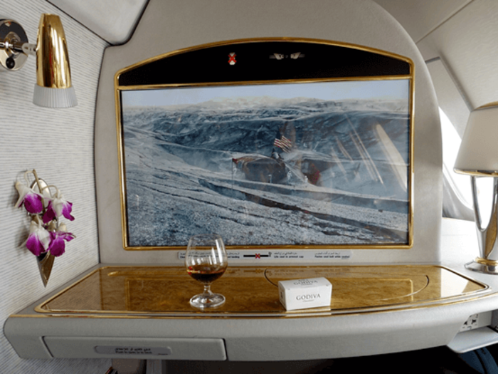 Later, We were soon close to arriving in Dubai. I decided to watch part of Interstellar, and ordered one last glass of Hennessy Paradis.