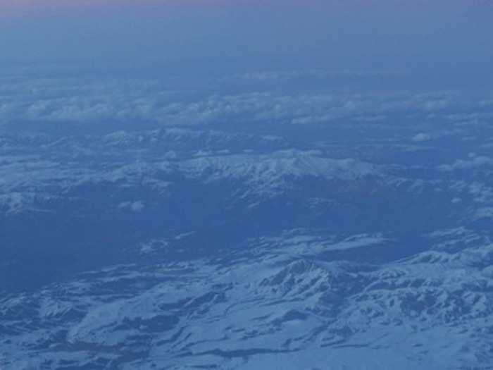 Our flight to Milan involved flying through Iran, which is more mountainous than what most people would think.