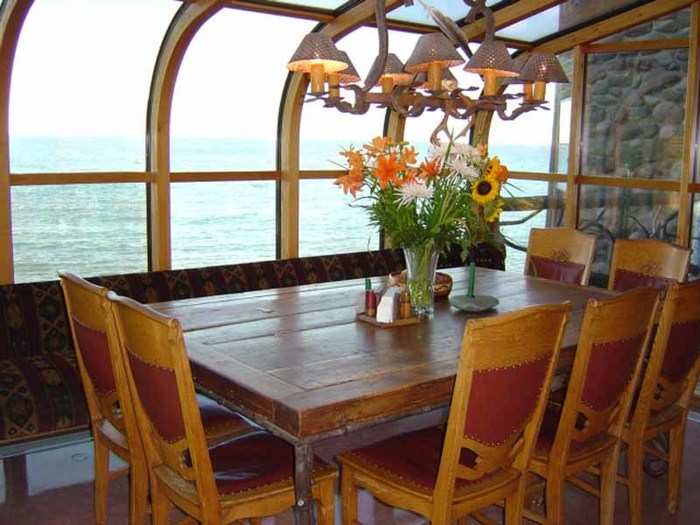 The views of Lake Superior continue in this dining room.