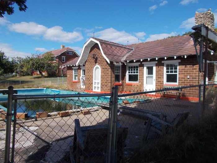 A 3,000 gallon hot tub abuts the pool house.