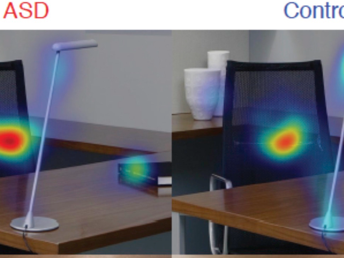 People with autism also looked at the edges and patterns in the images rather than faces.