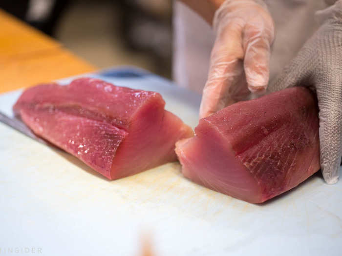 Down the counter, I watched a kitchen manager cut into a glistening albacore tuna steak. I would have to try that later.