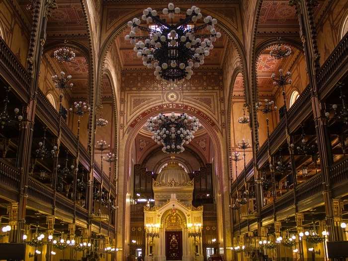 The Dohány Street Synagogue, also known as the Great Synagogue, is the largest synagogue in Europe and second largest in the world (right behind New York