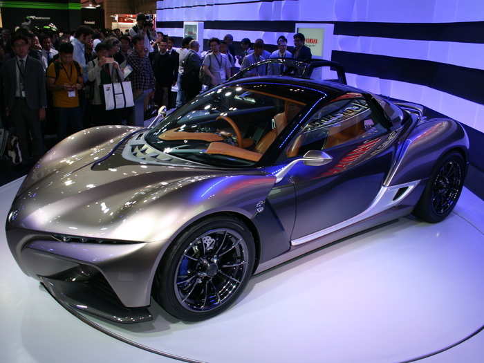 Famed motorcycle maker Yamaha, brought along its two-door sports car concept.