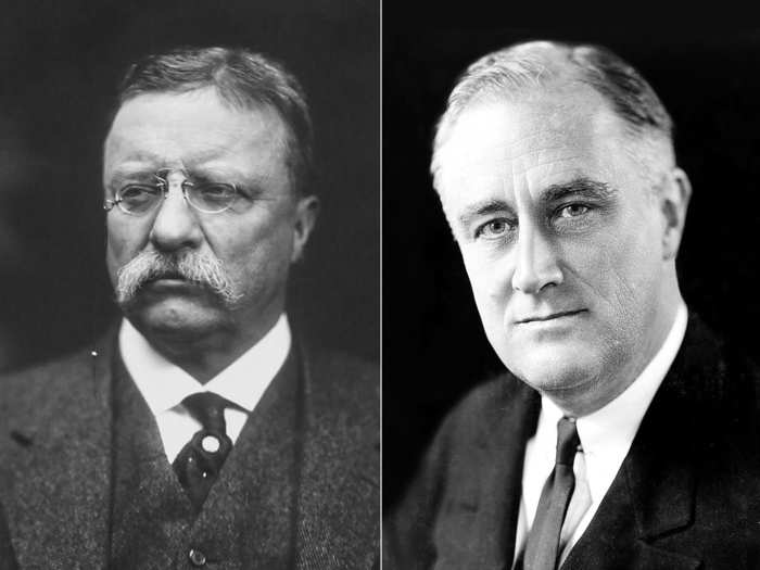 Presidents Teddy and Franklin Delano Roosevelt — who were distantly related — each attended Columbia Law School, but neither officially graduated. At 43, Teddy Roosevelt became the youngest president in history in 1901 when William McKinley was assassinated. FDR, who served from 1933 to 1945, was known for the New Deal and other Great Depression programs. Both Roosevelts were awarded posthumous law degrees in 2008, making them official members of the classes of 1882 (Teddy) and 1907 (FDR).