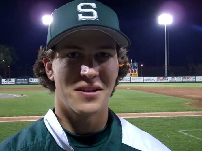 In high school in 2010, deGrom had his hair more under control.