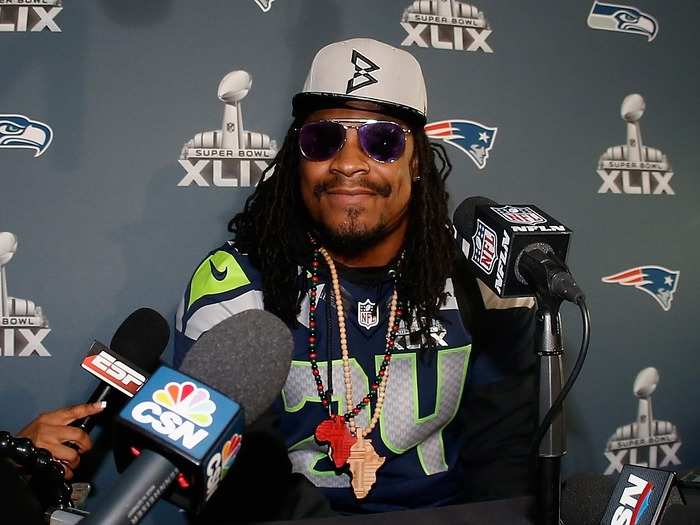 Marshawn Lynch also has iconic hair.