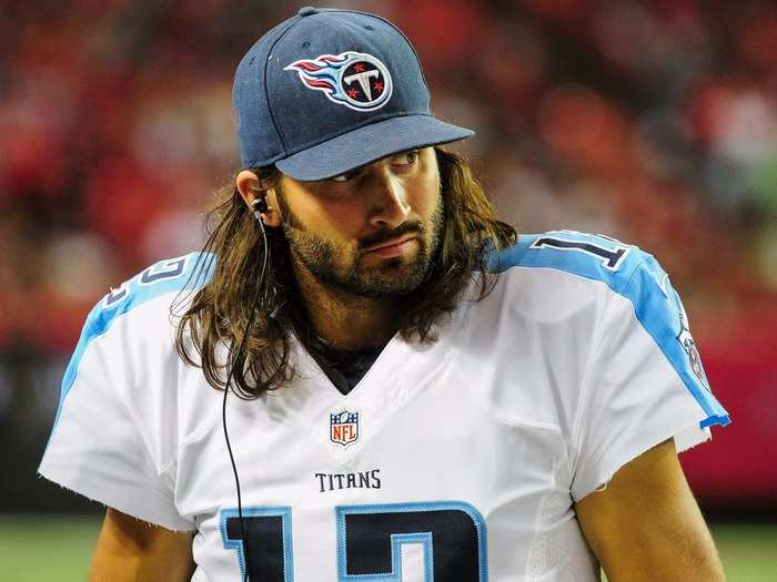 Titans backup quarterback Charlie Whitehurst has earned the nickname "Clipboard Jesus" for his long hair and beard.